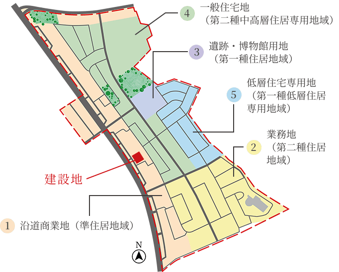桑江伊平土地区画整理区域 区域図
