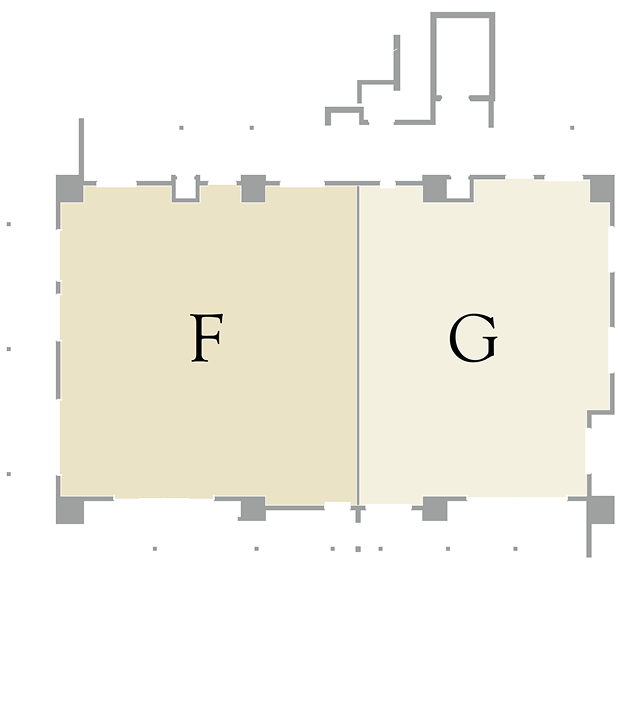 TOP FLOOR F・Gタイプ間取図　3LDK　専有床面積101.54㎡（30.71坪）　3LDK　専有床面積84.14㎡（25.45坪）